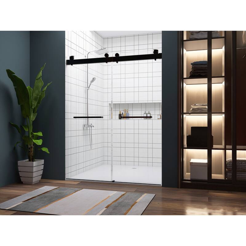 60"/72" W x 79" H Double Sliding Frameless Shower Door