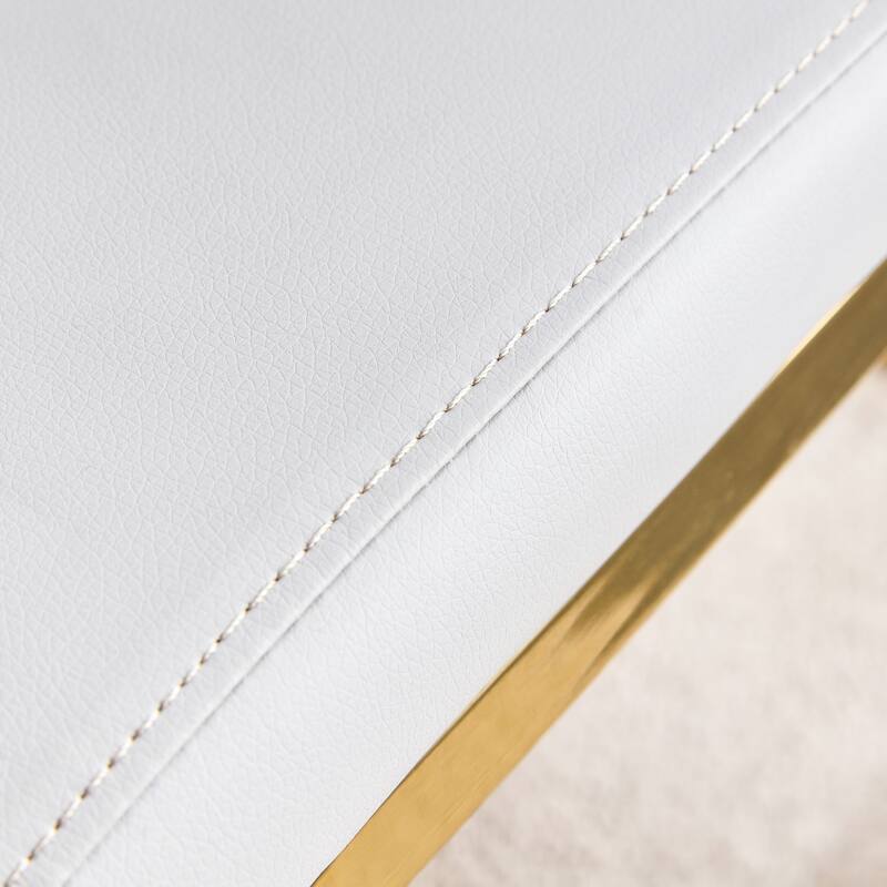 Modern Dining Chairs with Golden C-shaped Tube Metal Legs