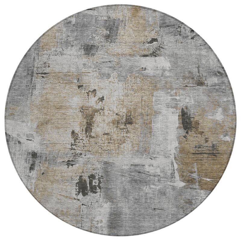 HomeRoots Abstract Transitional Rectangle Outdoor Rug