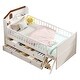 preview thumbnail 8 of 12, Twin Size Platform Bed with 4 Drawers, Guardrail Headboard and Ladder