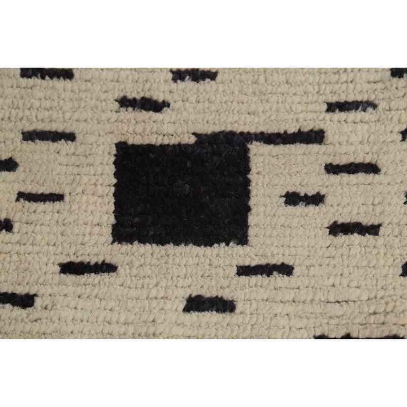 Moroccan Abstract Rug Hand-Knotted Wool Carpet - 7'8"x 10'3"