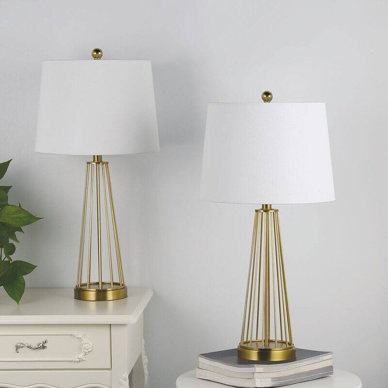 27" Metal Table Lamp Set (Set of 2)