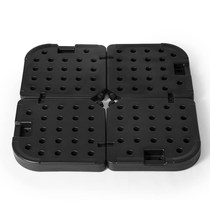 Hilford Cantilever 4-piece Heavy Duty Fillable Patio Umbrella Weighted Base Stand