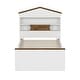 preview thumbnail 8 of 13, Twin Size House-Shaped Wooden Bed with Headboard Shelf & 2-Storage Drawers, Fun Bed Frame for Kids' Bedroom or Playroom, Brown
