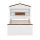 preview thumbnail 9 of 16, Twin Size House-Shaped Wooden Bed with Storage Shelf on the Headboard, Built-in Two Storage Drawers