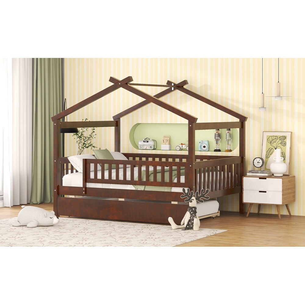 Cot size online trundle bed