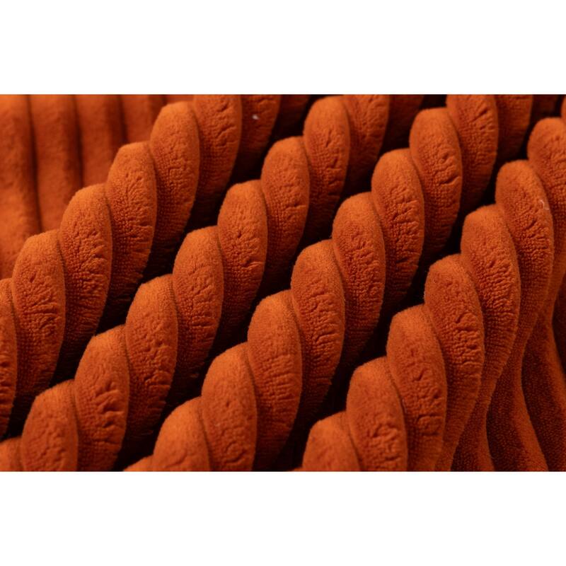 103" L-Shaped Corduroy Boneless Sectional Sofa with Movable Ottoman