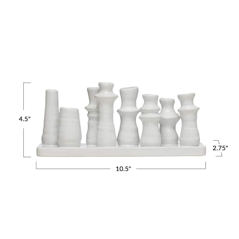 Stoneware Multi Vase with 8 Sections