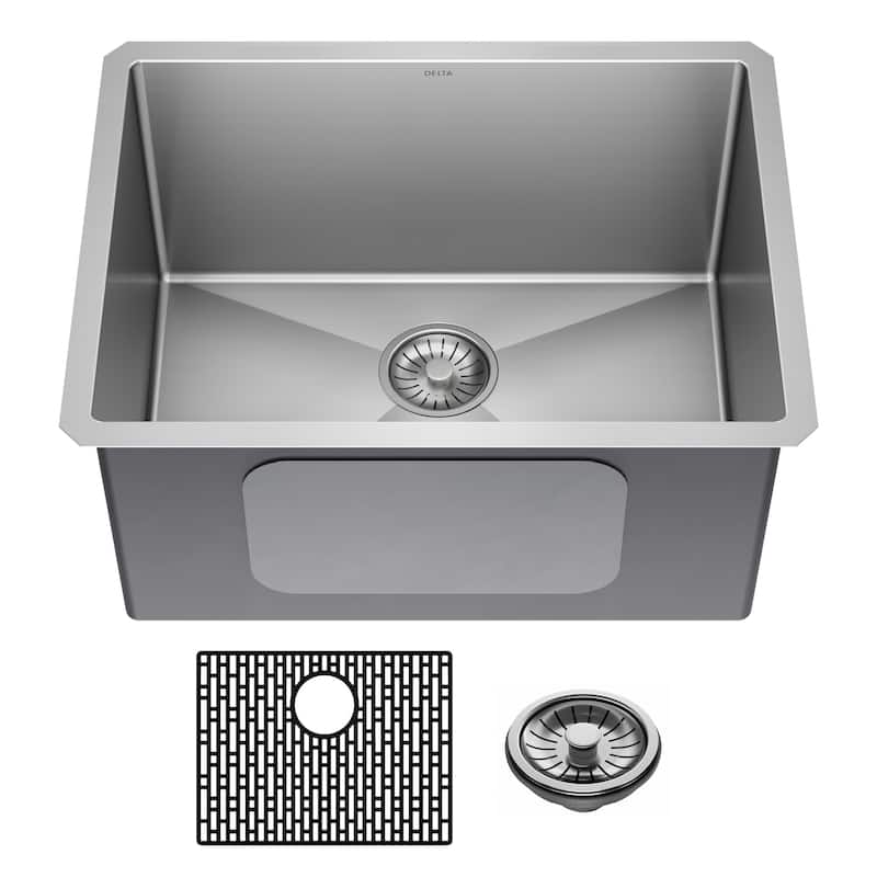 Delta 953034-24SL Lenta 24” Undermount 16 Gauge Stainless Steel Single - Stainless Steel
