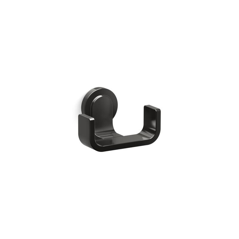 Kallista P34248-00 Guise Collection Double Robe Hook - Polished Graphite