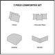 preview thumbnail 4 of 56, Madison Park Westbrook 7 Piece Faux Suede Comforter Set