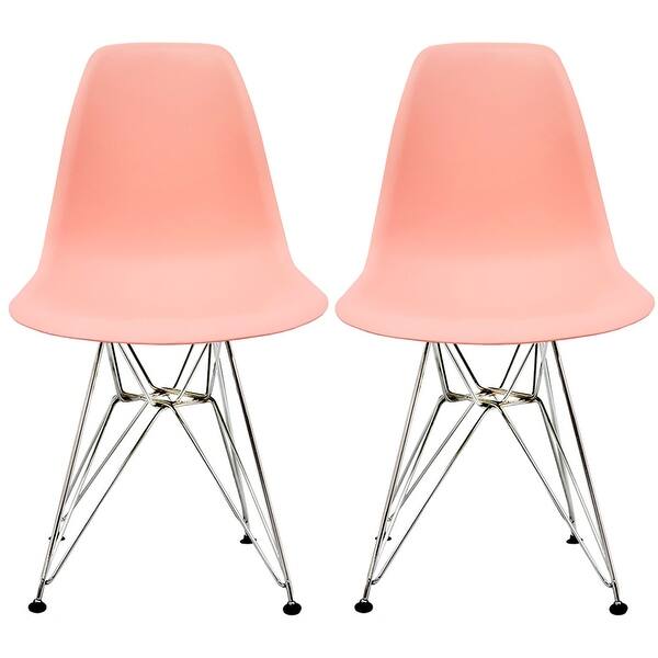 Shop 2xhome Modern Color Pyramid Seat Height Dsw Molded Armless