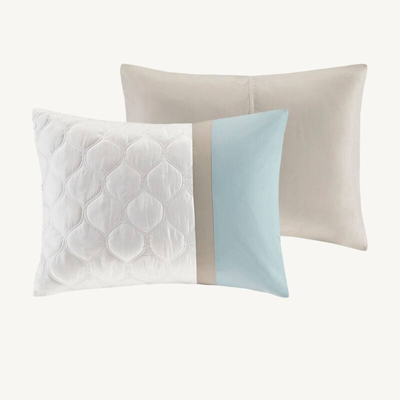 GDF Studio - Shawnee 8-Piece Quilted Comforter Set with Decorative Pillows