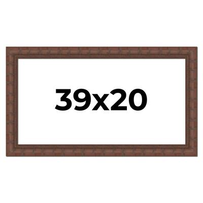 39x20 Frame Pewter Solid Wood Picture Frame Width 1.625 Inches | Interior Frame Depth 0.6875 Inches
