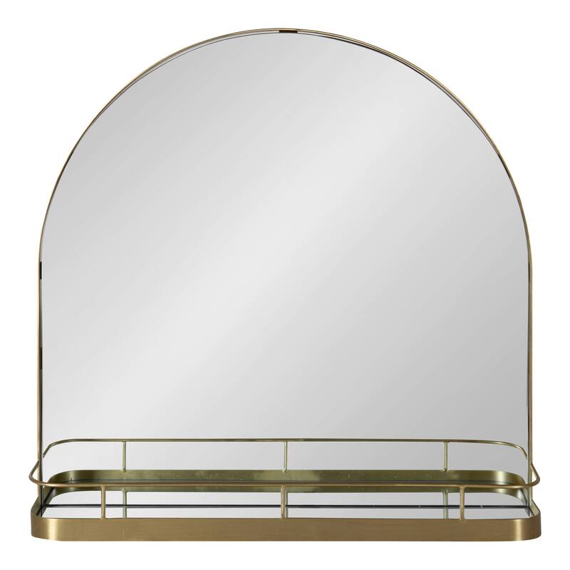 Kate and Laurel Peyson Framed Arch Mirror with Shelf