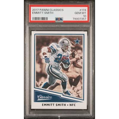 Emmitt Smith 2017 Panini Classics Football Card #174 Graded PSA 10 - 8'6" x 11'6"