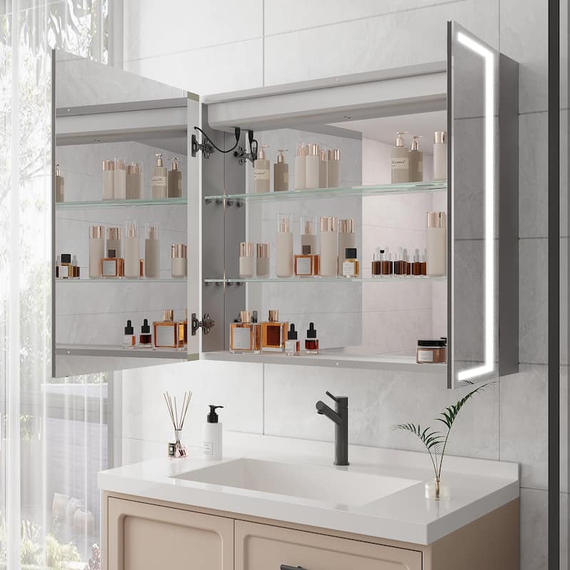 36x30 inch Medicine Cabinet with LED Vanity Mirror