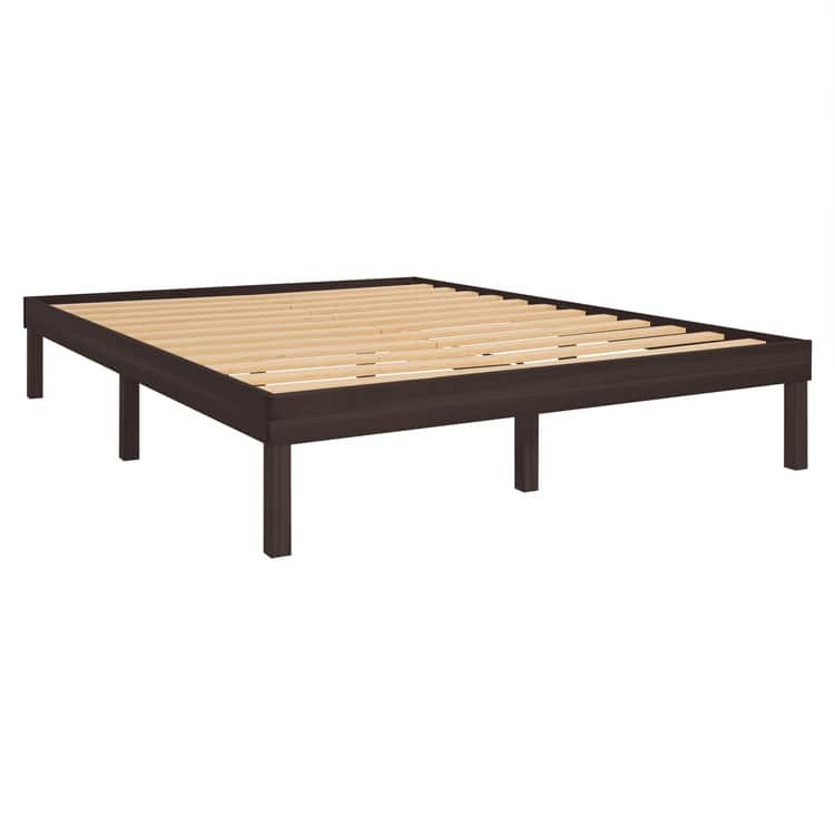 14 Inch Solid Pine Wood Platform Bed Frame No Squeak Bed Frame with Wooden Slats No Box Spring Needed