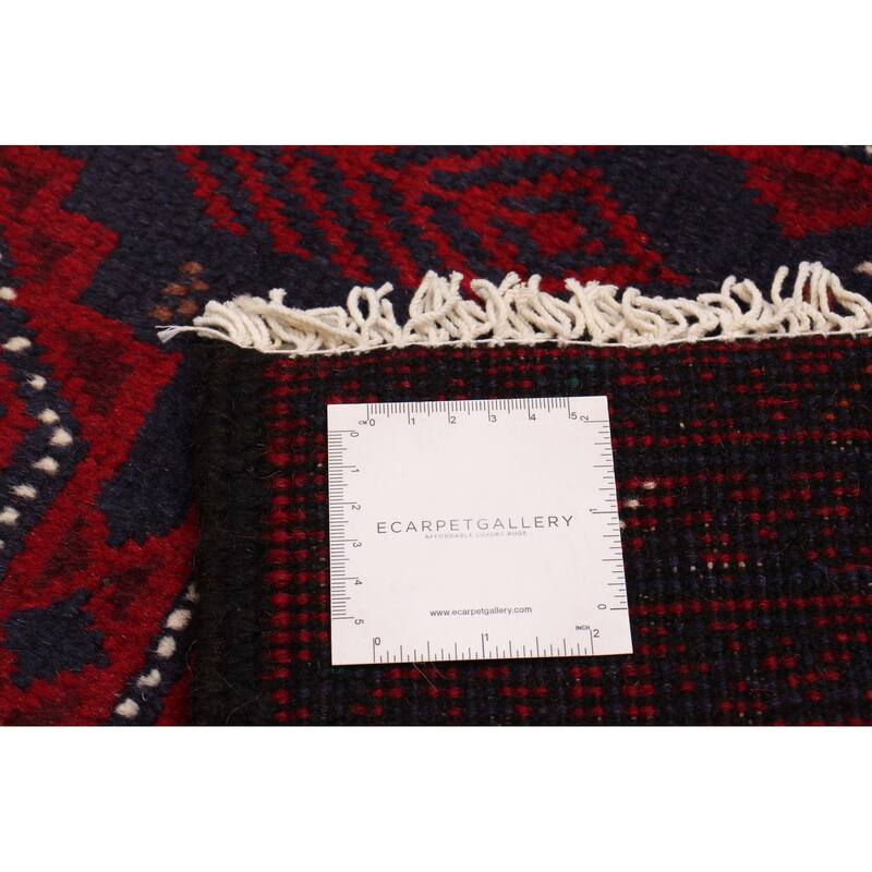ECARPETGALLERY Hand-knotted Royal Baluch Red Wool Rug - 3'4 x 5'10