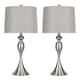 Option Brushed Nickel/Light Grey Textured Linen