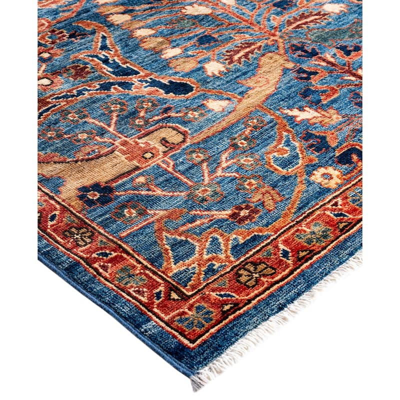 Serapi One-of-a-Kind Hand-Knotted Area Rug - Blue - 8' 10" x 11' 11"