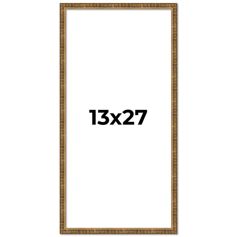 13x27 Frame Gold Solid Wood Picture Frame - Complete Modern Photo
