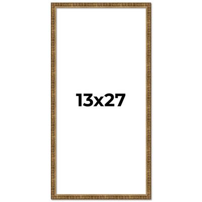 13x27 Frame Gold Solid Wood Picture Frame - Complete Modern Photo