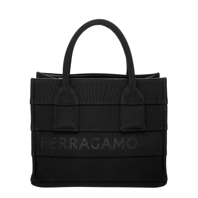 Salvatore Ferragamo Small Fabric Tote - Black
