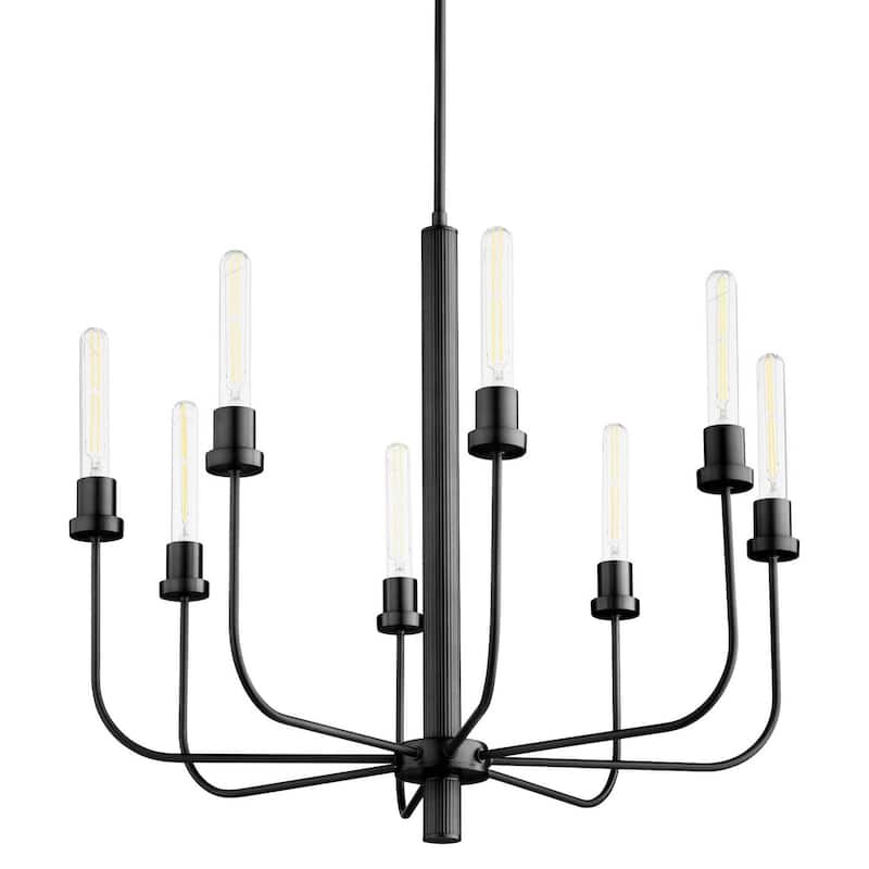 Quorum International 612-8 Sheridan 8 Light 29" Wide Candle Style - Matte Black