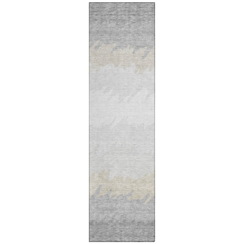 Machine Washable Indoor/ Outdoor Chantille Ombre Abstract Rug