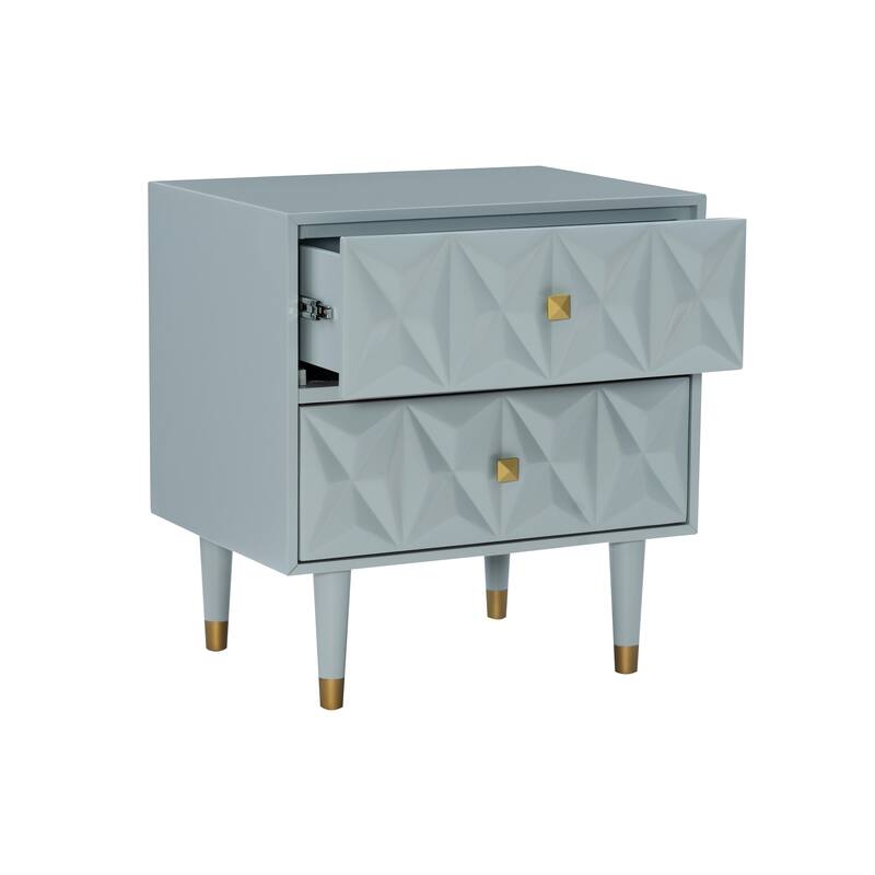 Carson Carrington Geo Wood Nightstand