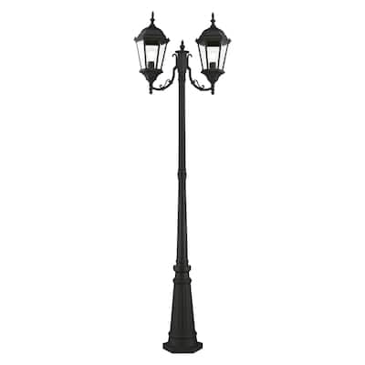 Livex Lighting Hamilton 2 Light 86" Tall Outdoor Multi Head Post Light