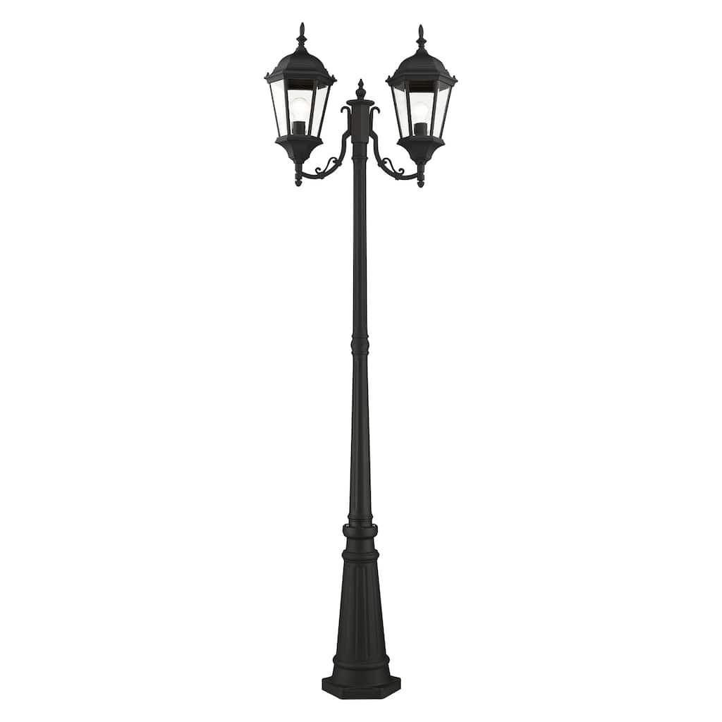Livex Lighting Hamilton 2 Light 86" Tall Outdoor Multi Head Post Light