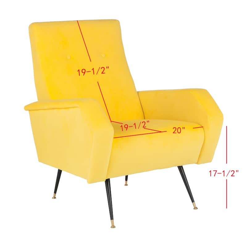 SAFAVIEH Senja Mid-Century Modern Retro Club Chair - 27.5" x 34.8" x 37" - 28Wx35Dx37H