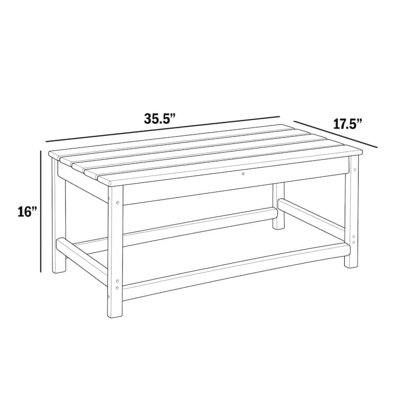 Laguna Hdpe All Weather Outdoor Patio Coffee And Side Tables (3-Piece Set)