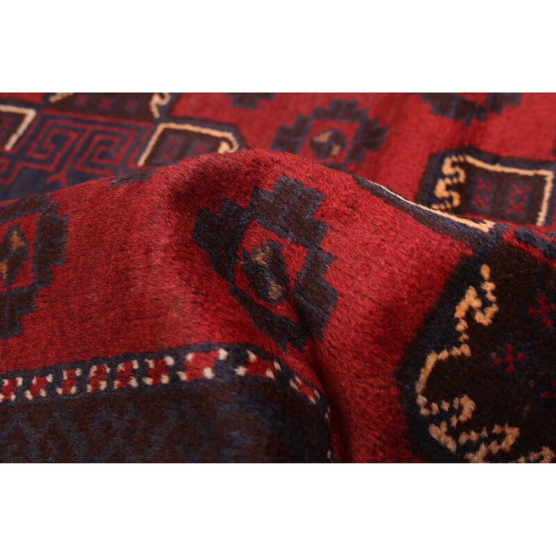 ECARPETGALLERY Hand-knotted Teimani Red Wool Rug - 3'5 x 5'10