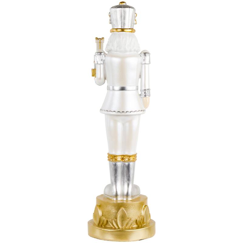 13.5" Gold Metallic Christmas Nutcracker with Gifts