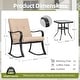 preview thumbnail 3 of 25, Solaura 3-piece Outdoor Patio Rocking Chairs Conversation Bistro Set