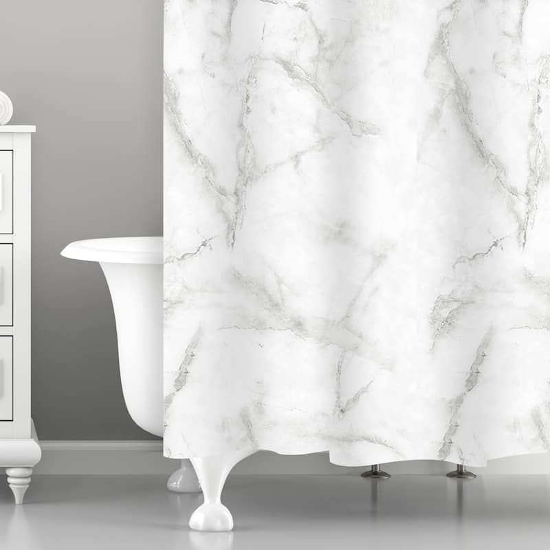 Bath Bliss Shower Curtain Marble Design