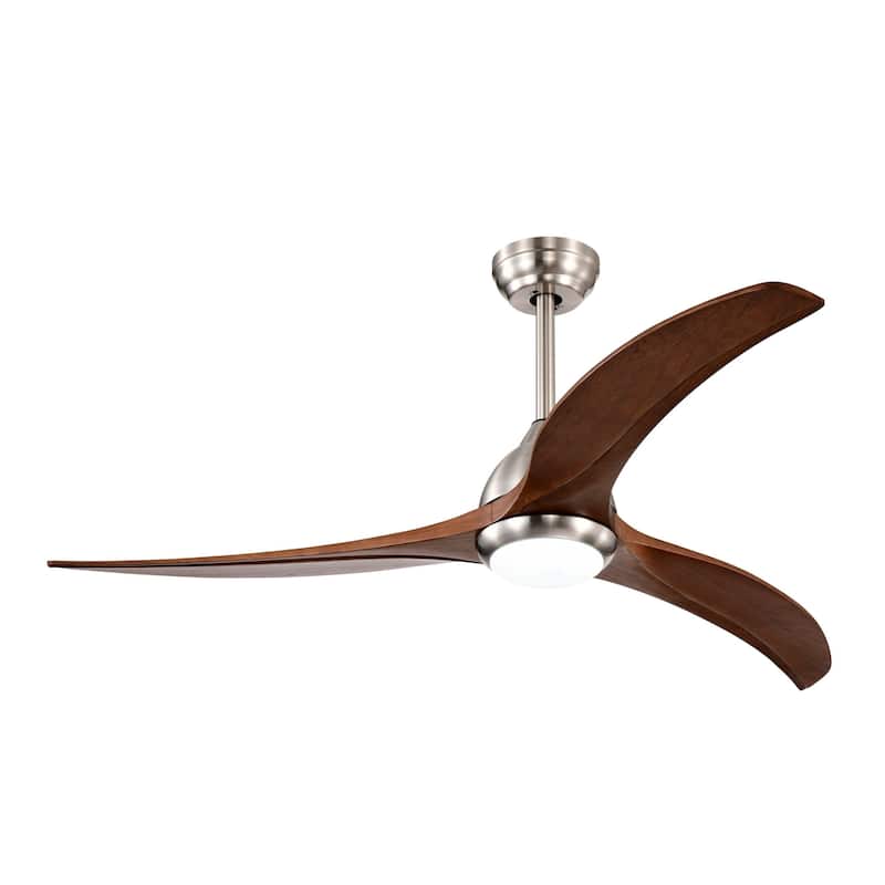 Oaks Aura 52-inch Modern Industrial Ceiling Fan With Light, 6-Speed Reversible Farmhouse Wood Ceiling Fan Light With Remote