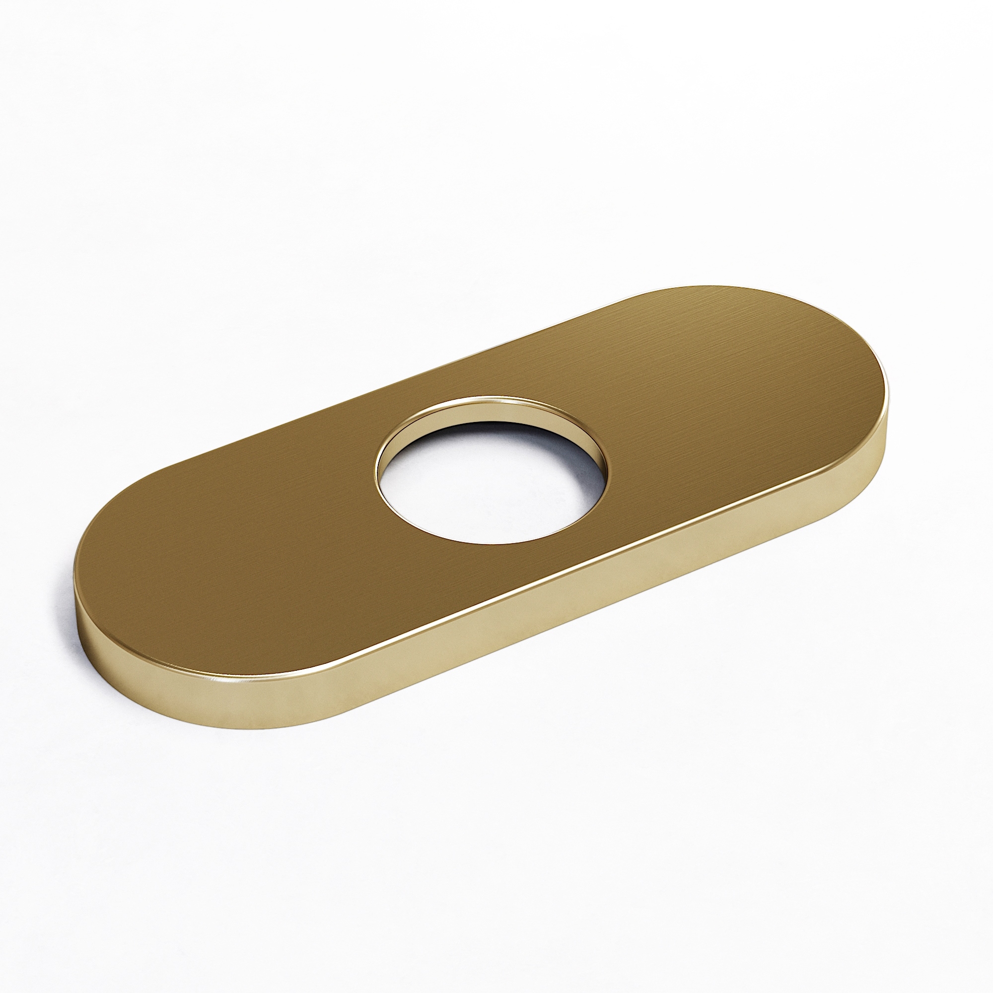 5.5 in. Bathroom Sink Faucet Hole Cover Deck Plate For 1 or 3 Hole in Matte Brushed Gold