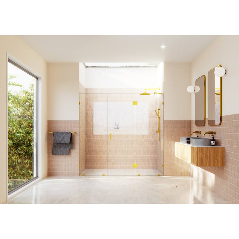 Glass Warehouse 78" x 96" Frameless 3 Panel Inline Shower Door