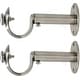 preview thumbnail 12 of 13, Adjustable Solid Zinc Curtain Rod Bracket Wall Holder, Fits Up to 1 1/8" or 1 1/4" Rod, 2 Pieces Brushed Steel