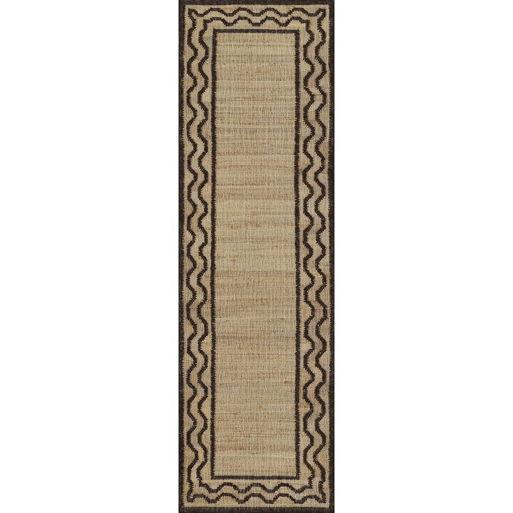 Erin Gates by Momeni Orchard Ripple Brown Hand Woven Wool and Jute Rug