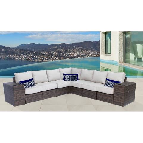 LSI 9 Piece Sectional Seating Group with Cushions