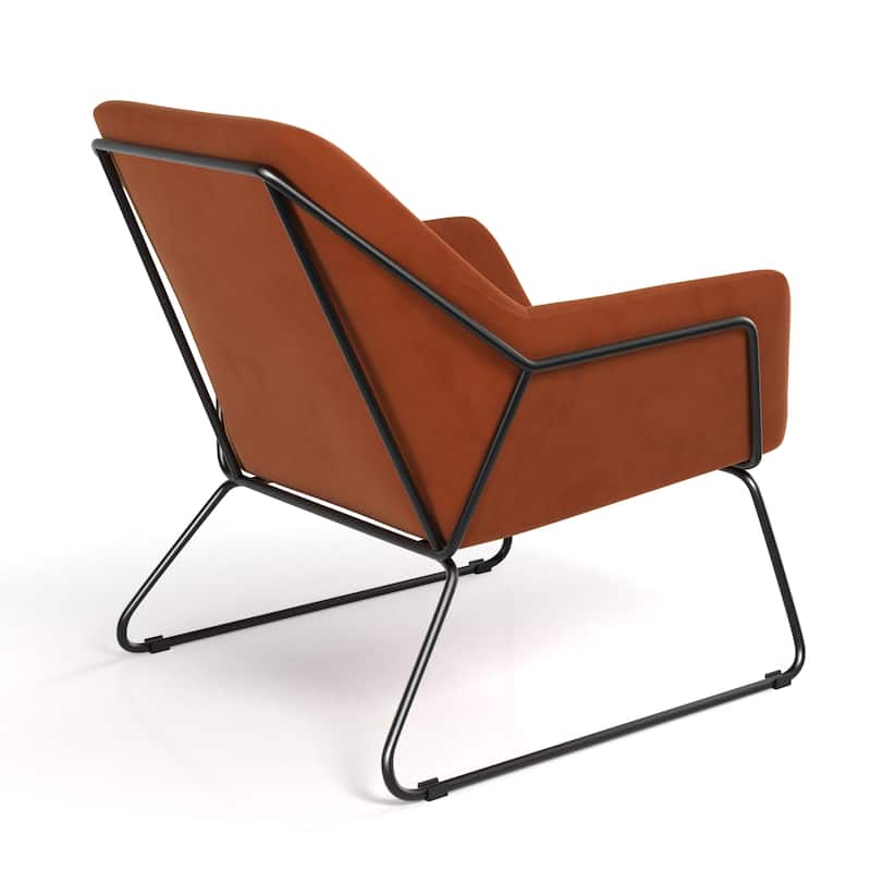 Concord Fabric Accent Chair with Black Powder Coated Sled Base