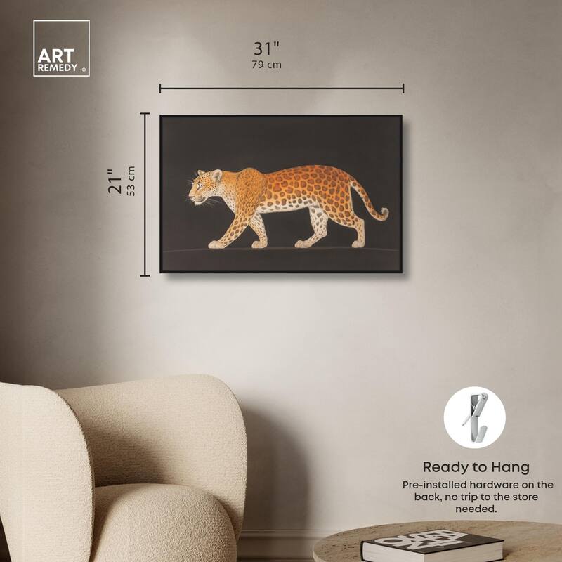 Golden Leopard Canvas by Art Remedy