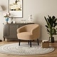 preview thumbnail 11 of 71, Bayville Sherpa Polyester Upholstered Barrel Chair - Faux Shearling