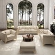 preview thumbnail 4 of 36, GDFStudio - Multi-Size Faux Leather 6-Seat Chesterfield Modular Sofa Set with Metal Trim & 6 Pillows