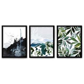 (Set of 3) Triptych Wall Art Wall Art Natural Abstracts by Louise Robinson Framed Prints - Variety of Sizes and Colors